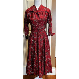 Greenbrier Sportswear Julius Garfunkel & Co. Women’s M VNTG red Button Up Dress